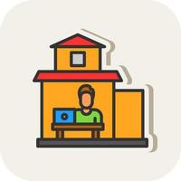 Work From Home Vector Icon Design