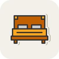 Double Bed Vector Icon Design