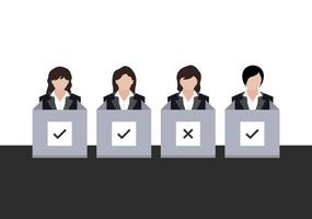 set of human voter at polling station background vector