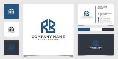 concepto de diseño de logotipo de letra inicial rb o br. vector