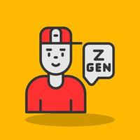 diseño de icono de vector de generación z