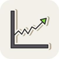 Line Graph Vector Icon Design