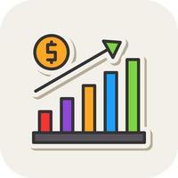 Growth Graph Vector Icon Design