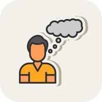 Thinking Vector Icon Design