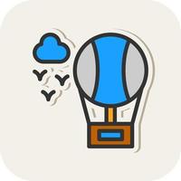 Air Balloon Vector Icon Design