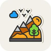 Landscape Vector Icon Design