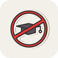 No Education Vector Icon Design