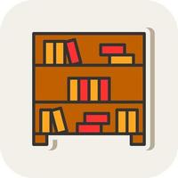 Bookshelf Vector Icon Design