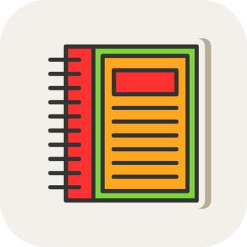Notebook Vector Icon Design