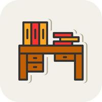 Office Table Vector Icon Design