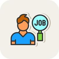 Job Search Vector Icon Design