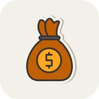 Money Bag Vector Icon Design