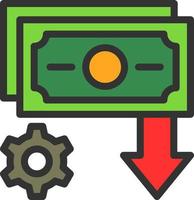 diseño de icono de vector de configuración de ingresos