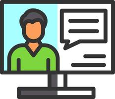 Online Consulting Vector Icon Design