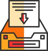 Project Inbox Vector Icon Design