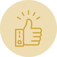 Thumbs Up Vector Icon Design