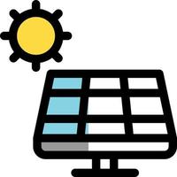 diseño de icono de vector de panel solar