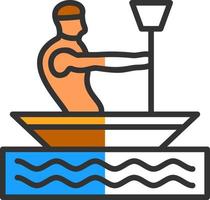 Canoeing Vector Icon Design