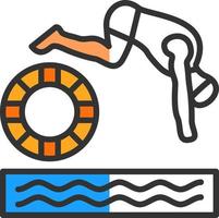 Rescue Swimming Vector Icon Design