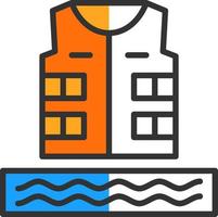 Life Jacket Vector Icon Design