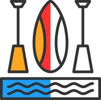 Paddleboarding Vector Icon Design