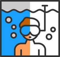 diseño de icono de vector de buceo