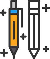 diseño de icono de vector de pluma y lápiz