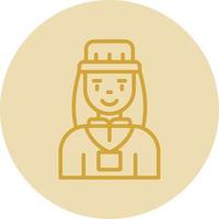 Tour Guide Woman Vector Icon Design