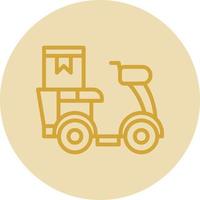 Delivery Bike Vector Icon Design