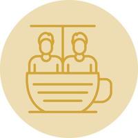 diseño de icono de vector de paseo de taza de té