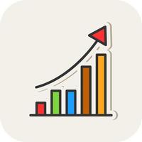 Growth Graph Vector Icon Design