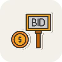 Bid Vector Icon Design