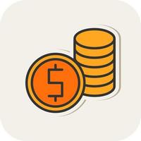 Coin Stack Vector Icon Design