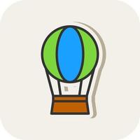 Hot Air Balloon Vector Icon Design