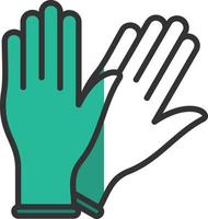 guantes, vector, icono, diseño vector