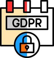 diseño de icono de vector de complemento gdpr