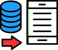 diseño de icono de vector de portabilidad de datos