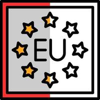 diseño de icono de vector de la UE