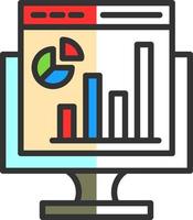 Web Analytics Vector Icon Design