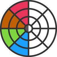 diseño de icono de vector de rueda de color