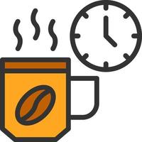 diseño de icono de vector de pausa para el café