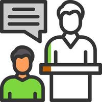 Job Interview Vector Icon Design