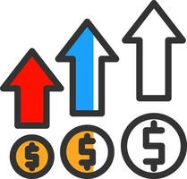 Money Growth Vector Icon Design