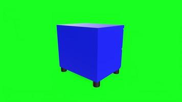 Nightstand isolated on green background video