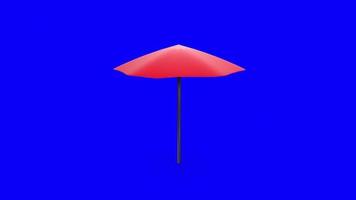 parapluie isolé sur bleu Contexte video