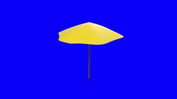 Umbrella isolated on blue background video