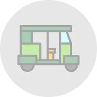 Rickshaw Vector Icon Design