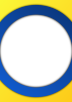 Simple and elegant flyer template background with yellow and blue main colors. Circle shape for image or space. Available for text space. Suitable for school, campus, company, and industry promotions. png