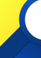 semplice e elegante aviatore o manifesto modelli sfondo con blu e giallo principale colori. a disposizione trasparente cerchio forma per Immagine e testo spazio. adatto per pubblicità e promozione. png