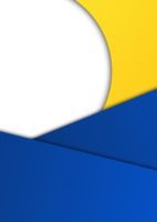 semplice e elegante aviatore o manifesto modelli sfondo con blu e giallo principale colori. a disposizione trasparente cerchio forma per Immagine e testo spazio. adatto per pubblicità e promozione. png